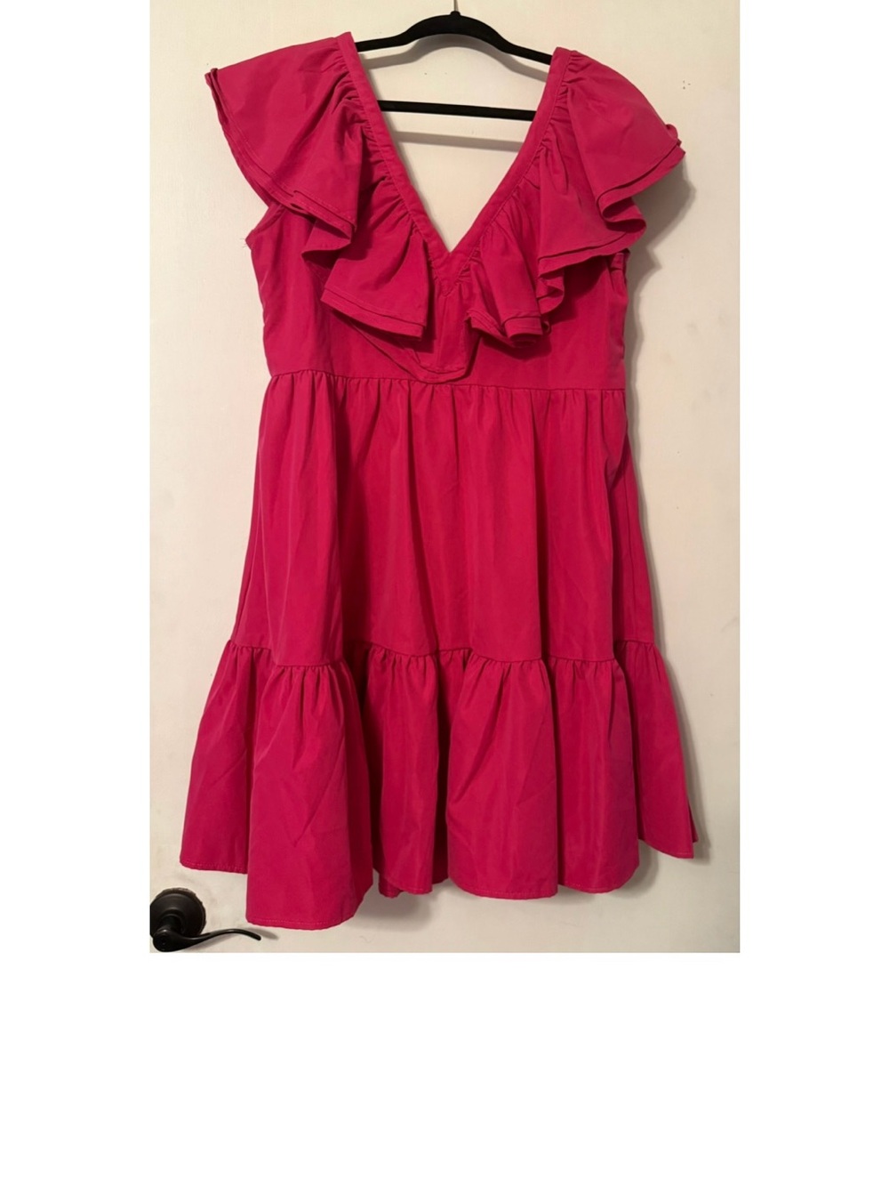 Girls Hot Pink Ruffle Tiered Dress